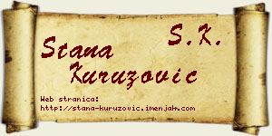 Stana Kuruzović vizit kartica